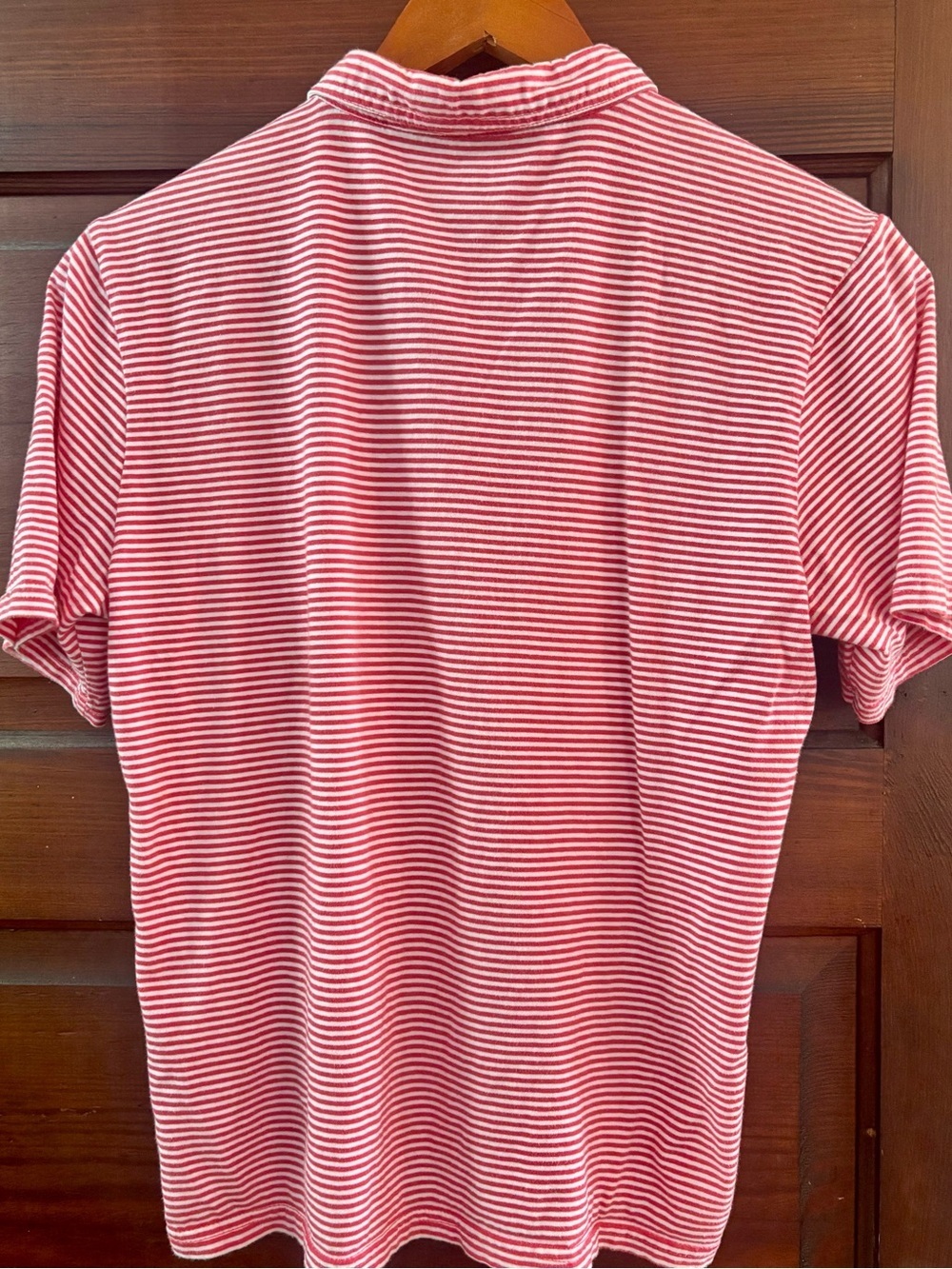 Johnnie-O Youth Watermelon/Wht Striped Polo "Original Jr." line Size 12 - Picture 3 of 8